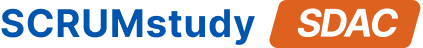 Logo oficial Scrum Developer with AI Certified (SDAC) da SCRUMstudy