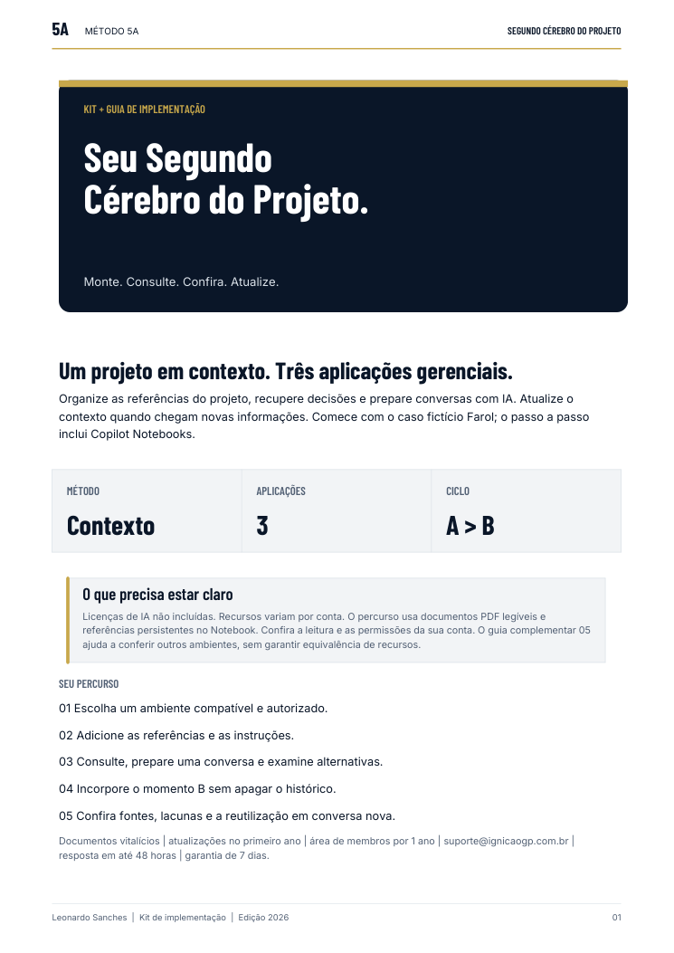 Primeira página do guia de implementação